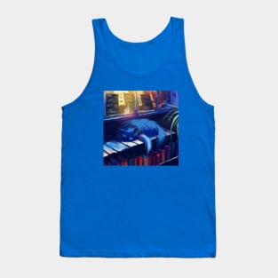 Blue Cats Sleep in the Window Tank Top